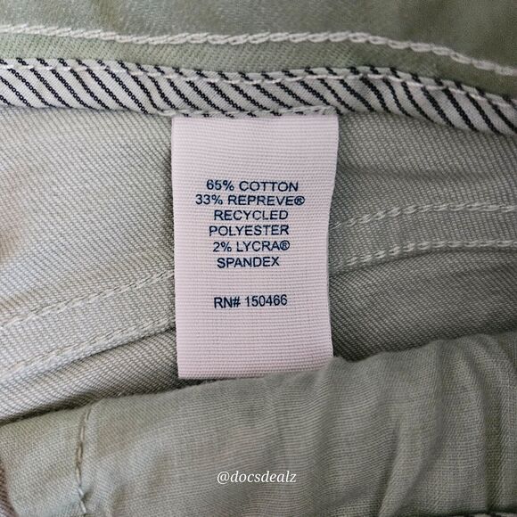 Market & Spruce Madison Mid Rise Chino Short Green Size 10 Women’s - Picture 4 of 10